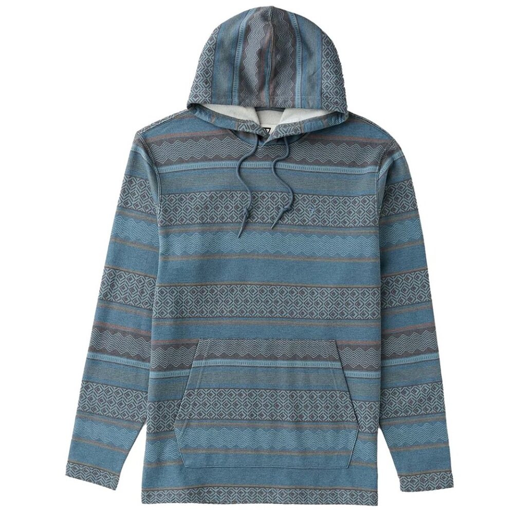 Vissla Headlands Pullover Hoodie Mens Medium Blue Haze Striped Medium